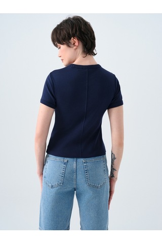 Fitted Kadın Tshirt K.kol Lacivert