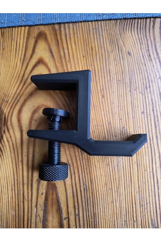 Ayarlanabilir Siyah Renk Sıkıştırmalı Masaüstü Kulaklık Tutucu Stand