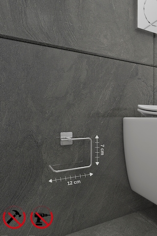 Alper Banyo Scilla Yapışkanlı Kare Açık Kağıtlık Tuvalet Kağıdı Askısı