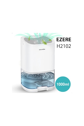 Ezere H2102 Dehumidifer 1000ml Banyo-mutfak-oda Nem Alma Cihazi Beyaz