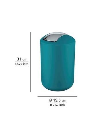 2'li Turkuaz, Çöp Kovası 6,4 Litre Ve 2 Litre - Brasil Model