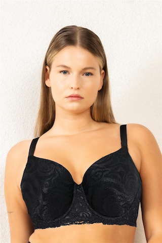 Magic Form 5137 Kadın Simli Kumaş Toparlayıcı Sütyen-siyah Siyah