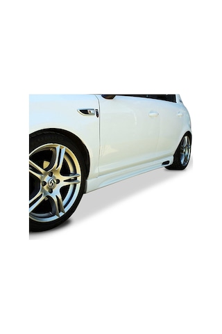 Opel Corsa D Rieger Yan Marşpiyel Seti Plastik 2 Adet Mat Siyah 2006 - 2014 Karlık+ek+bodykit