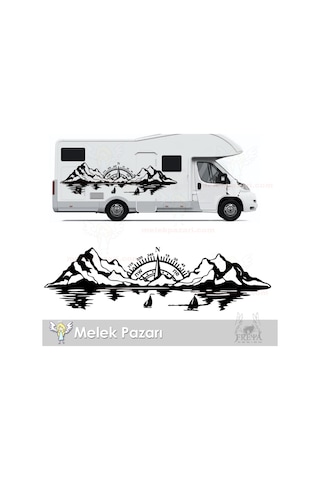 Pusula Deniz Manzara Off Road Kamp Karavan Sticker