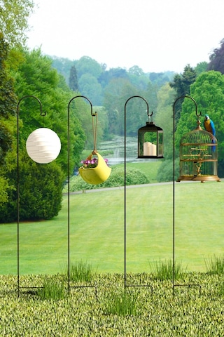 Metal Çubuk Çok Amaçlı Bahçe Ve Kamp Kancası Bitki Bahçe Askısı Fener Çiçek Kancası 4 Adet