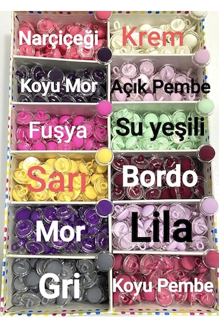 Bebek Düğmesi / Mat Model / 10 Adet /bebe02/ - Gri
