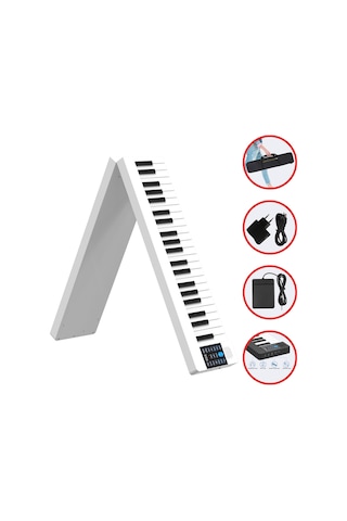 Jwin Jdp-8800 Katlanabilir Tuş Hassasiyetli Bluetooth + Şarjlı Pi