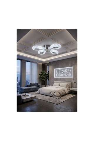 Lumia Lighting Damla Model 51li Gold Kumandalı 3 Renk Modu Ledli Kristal Taşlı Modern Salon Mutfak Oturma Odası Led Avize