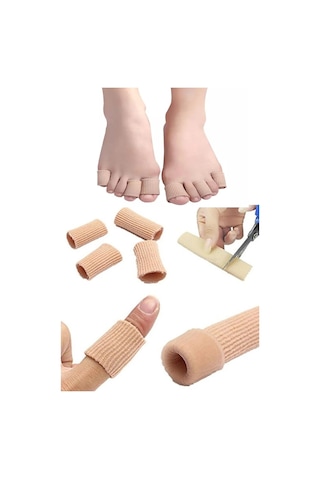 7,5 Cm El Ayak Parmak Koruyucu Teo Kumaş Kaplı Jel Silikon Tüp Tırnak Batması Kemik Nasır Koruyucu