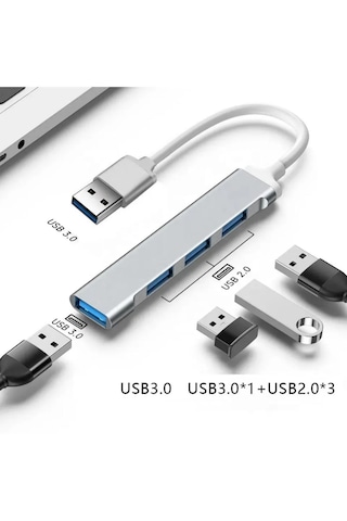 4 Port Usb 3.0 Hub Çevirici Çoğaltıcı Çoklayıcı Çoklama 4 Portlu