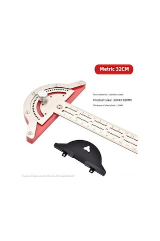 Aubyhe Ahşapçılık Açı Ve Kenar Ölçer, İngiliz/amerikan Ölçekli, 32 Cm, Hassas Ölçüm Aleti Poşet + Karton Kutusu Diğer