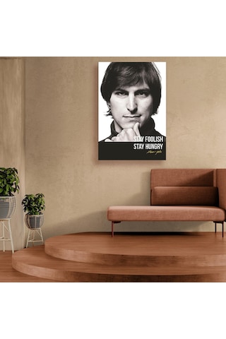 Steve Jobs Motivasyonel Alıntı Kanvas Tablo