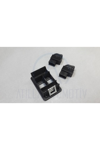 Vw Polo 6n2 99-02 Cam Düğme + Çerçeve Ön Sol Takım Siyah