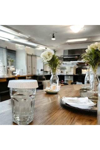 Karton Bardak Kapağı Cam Bardak Kapağı 70 Mm 100 Adet