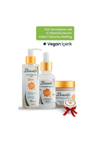 Leke Karşıtı Gözenek Sıkılaştırıcı Aloe Vera Aydınlatıcı Jel-c Vitamini Serum-keten Tohumu Peeling
