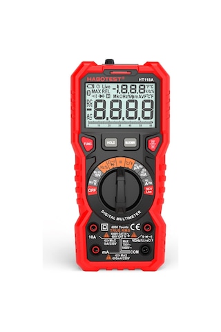 Habotest Ht118a Otomatik Aralığı Siyah Kırmızı Dijital Multimetre