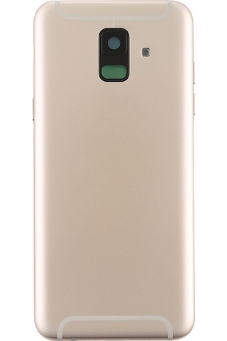 Galaxy Uyumlu A6 2018 / A600f Arka Kapak, Yan Tuşlar Ve Kamera Lensi İle Altın Altın