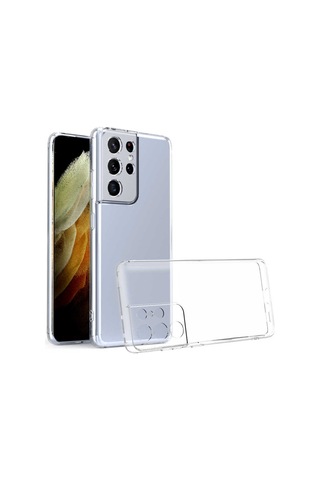 Galaxy S21 Ultra Kılıf Zore Kamera Korumalı Süper Silikon Renksiz