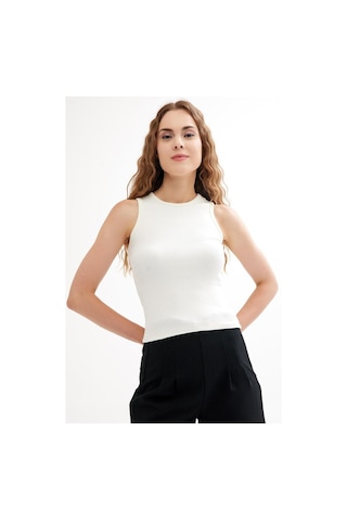 Cotenconcept Halter Yaka Fitilli Fitted Askılı Tişört-beyaz Beyaz