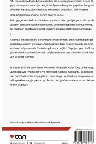 Memleket Hikayeleri - Ayfer Tunç- Can Yayınları