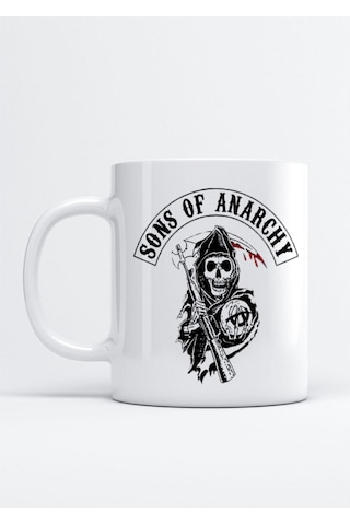 Sons Of Anarchy Baskılı Porselen Kupa Bardak Beyaz
