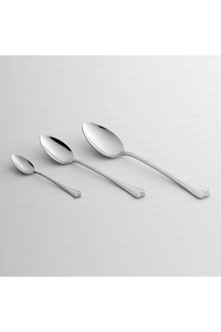 Nehir Fulya Sade 12 Kişilik 60 Parça Çatal Kaşık Takımı Gümüş