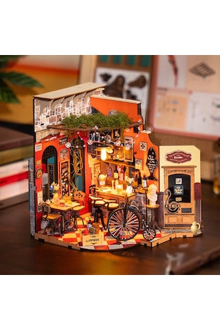 Rolife Dg173 Yemek Ve İçki Dükkanı Cheers Bar & Dining Dıy Minyatür Maket Model Seti Mini Dollhouse 3d Model Kit Detaylı Dekoratif Hobi Seti 3d Puzzle Tiny House