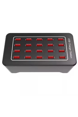 20 Usb Portu Hızlı Şarj Şarj İstasyonu Dock Kablosu İle 100w Ab