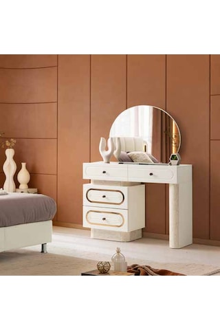 Azure Tamamı Mdf Membranlı Kapaklı Reflekte Camlı Yatak Odası Takımı Baza Ve Yatak Hariç Başlık Dahil