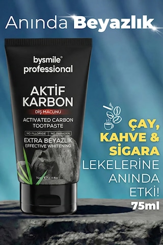 Bysmile Professional Aktif Karbon Beyazlatıcı Diş Macunu 75 ML