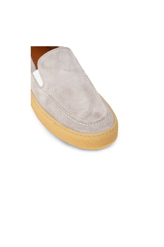 Deery Erkek Hakiki Süet Gri Loafer Ayakkabı - 02047mgrıc01