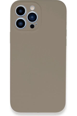 Newface Apple iPhone Uyumlu 13 Pro Max Kılıf Lansman Legant Silikon Glblseme - 35 - Bej