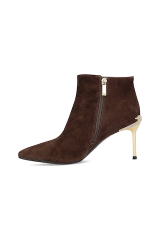 Guja 25k417 Kadın Hakiki Deri Topuklu Bot Kahverengi Kahverengi