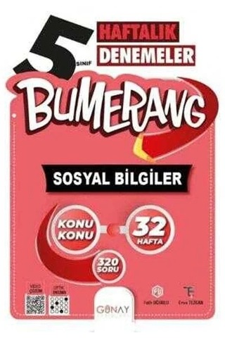 Günay 5.sınıf Sosyal Bilgiler 32 Haftalık Denemeler Bumerang