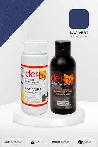 Derby Deri Mont Boyası ve Sabitleme Cilası 100 G Set