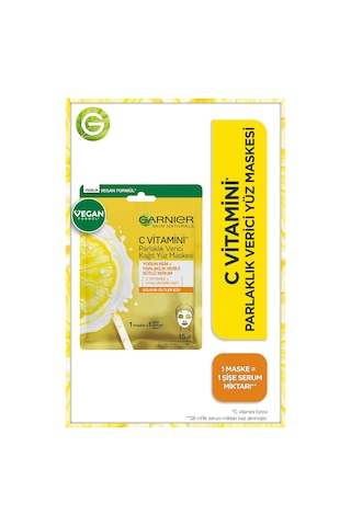Garnier C Vitamini Parlaklık verici Kağıt Yüz Maskesi 28 Gr