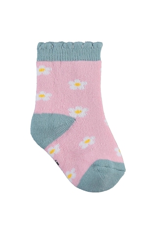 Civil Baby Flower Havlu 6-18 Ay 2'li Bebek Kız Çorap Set - Standart 12 Ay Çok Renkli