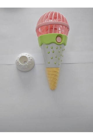 Mini El Fanı Şarjlı Dondurma Figürlü Taşınabilir Vantilatör Masa El Tipi Serinletici Soğutucu