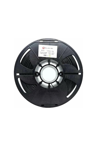 Elas Pet-g Filament Siyah 1.75mm 1kg 1 Elas Pet-g Filament Siyah 1.75mm 1kg 1