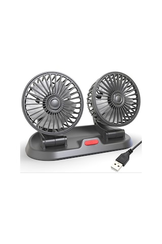 Ally F410 Usb Çift Başlıklı Araç Fanı Oto Fan Vantilatör