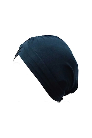 Üç Bantlı Bone Dış Bone Hijab Tesettür Siyah Hazır Sandy Kumaş Çok Renkli