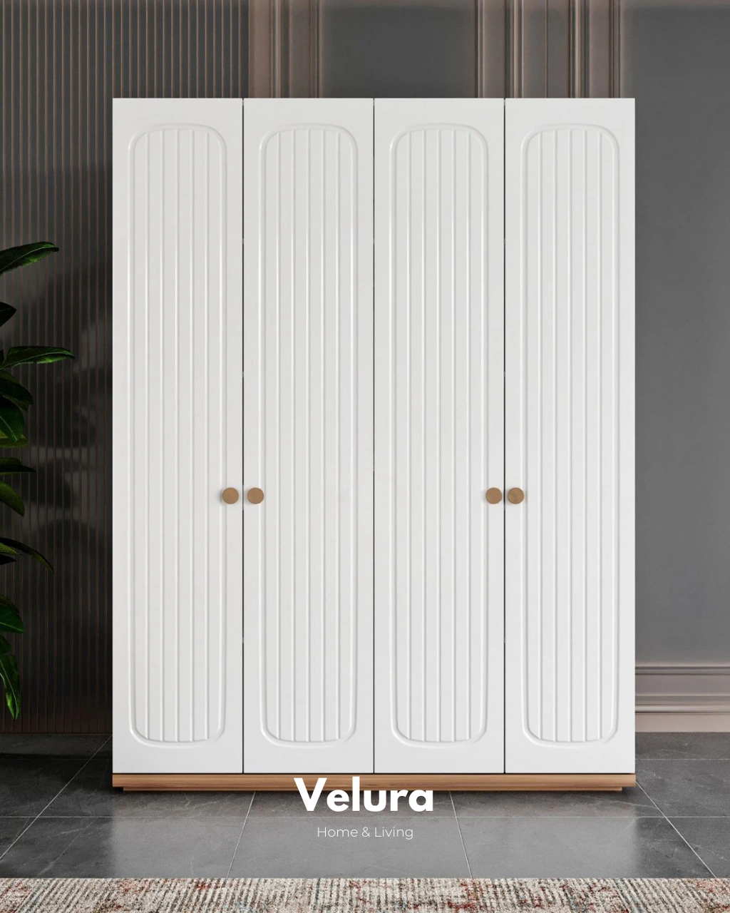 Rana 4 Kapaklı Dolap Gardırop Beyaz