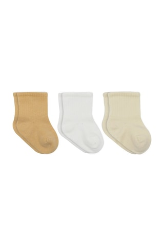 Erturkstore Little Love Girl 3'lü Penye Soket Çorap 10137 Somon Çok Renkli