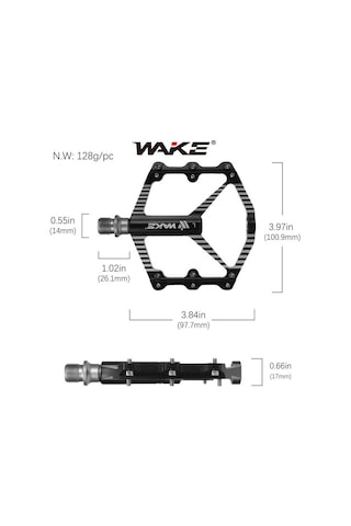 Wake Alüminyum Sarı Rulmanlı Cr-mo Mil Geniş Bisiklet Pedalı