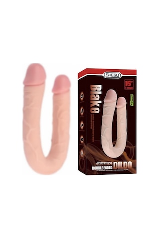 Hızlı Express Shequ Black 44 Cm Çift Taraflı Ve Çift Başlı Realistik Dildo Penis