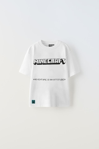 Miniğimin Cicileri Mncraft Erkek Çocuk T-şört - Beyaz