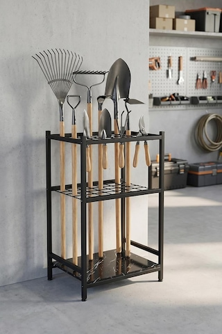 Bahçe Aletleri Düzenleyici Stand Kazma Kürek Organizer Raf Çok Amaçlı Metal Garaj Balkon Rafı Diğer