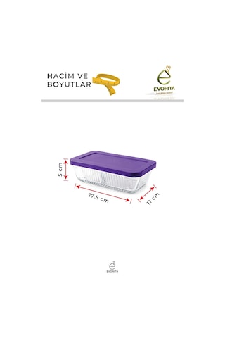 Bölmeli Cam Saklama Kabı Kapaklı Kahvaltılık Tereyağlık Reçellik Buzdolabı Organizer Şeffaf