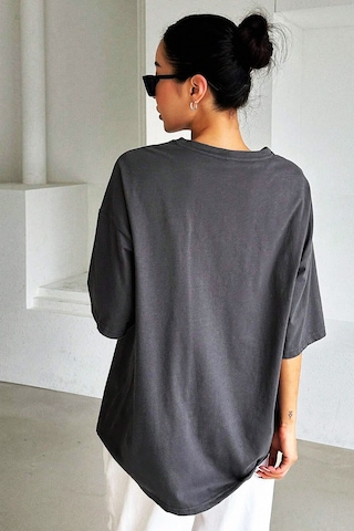 Unisex Keepgoing Baskılı Tasarım Tshirt Siyah
