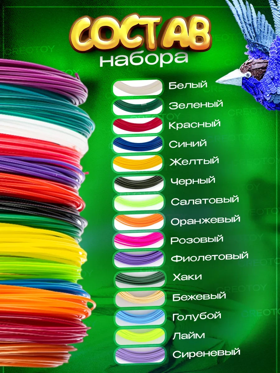 Creotoy 3d Kalem İçin Pla Çoklu Plastik Set 174853571